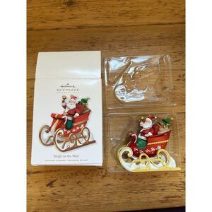 Hallmark Keepsake Ornament Sleigh on the Way! 2010 Santa Christmas Tree Ornament